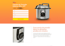 Título com o preço do produto e o formulário a esquerda e a direita a imagem do produto, detalhes do produto abaixo.