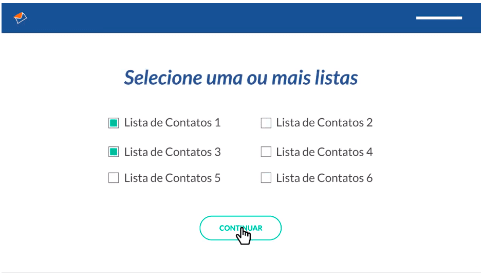 Seleção de listas
