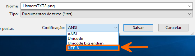Codificação UTF-8